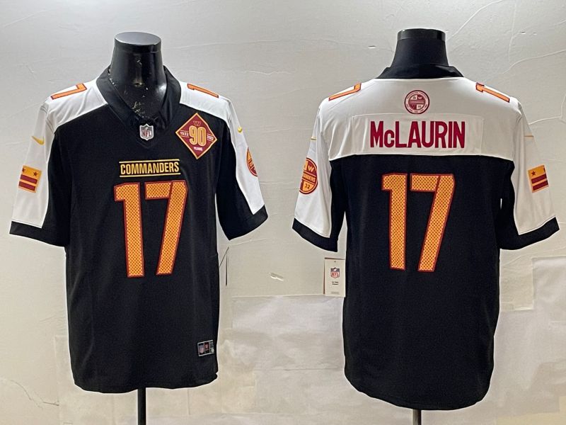 Men Washington Commanders #17 Mclaurin Black Thanksgiving three generations 2025 Nike Limited NFL Jersey style 2->customized nhl jersey->Custom Jersey